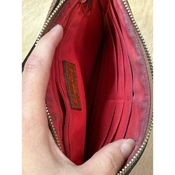 Vintage Dooney & Bourke Pebble Grain Black Leather Slim Wristlet Clutch - Picture 4 of 11